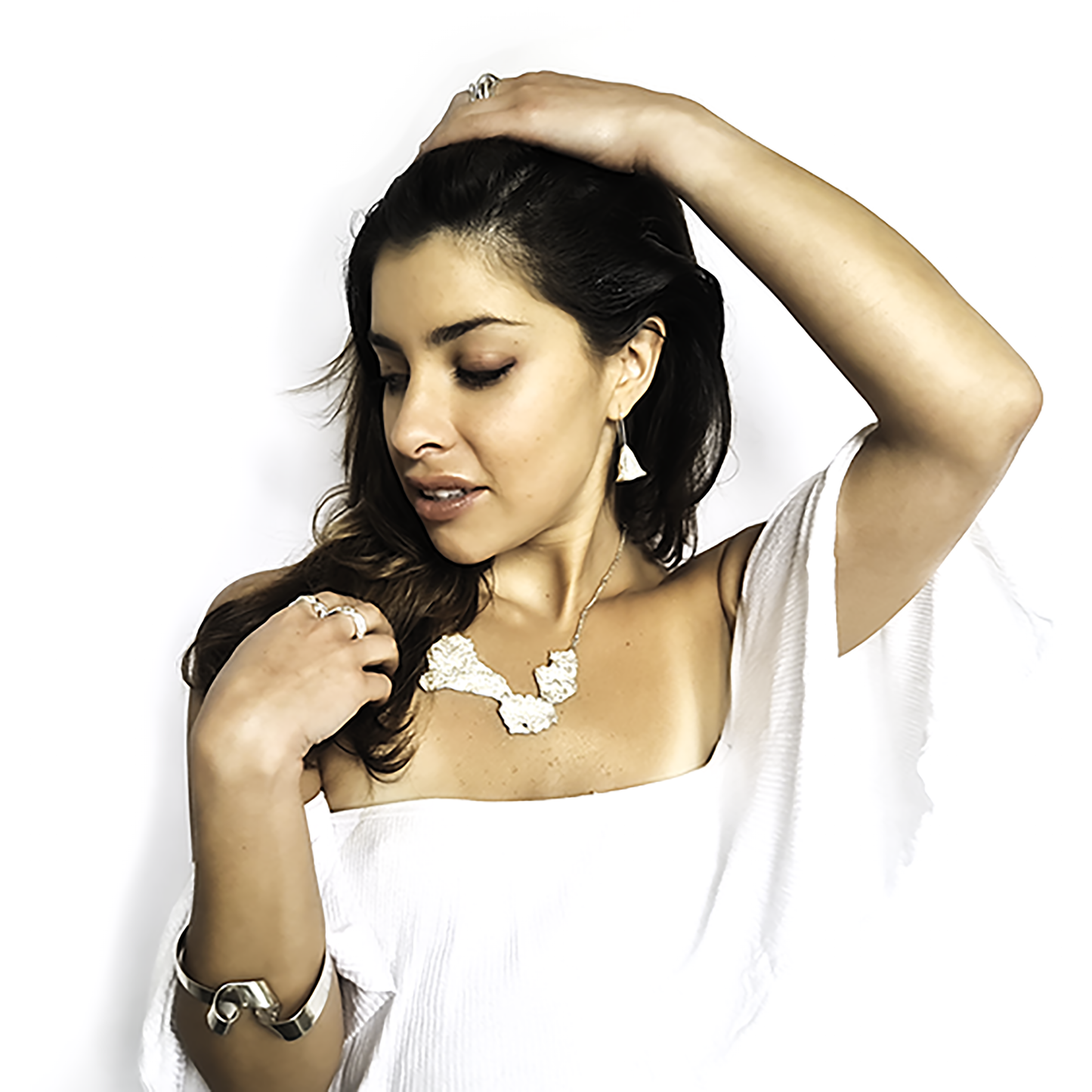 Explore the Bells Sterling Silver Earrings by FR | Art Jewellery, a pair of beautifully crafted earrings featuring a unique bell-like design. Each earring has a curved, hook-style ear wire for comfortable wear and showcases a rustic, artisanal finish that enhances their distinctive look.