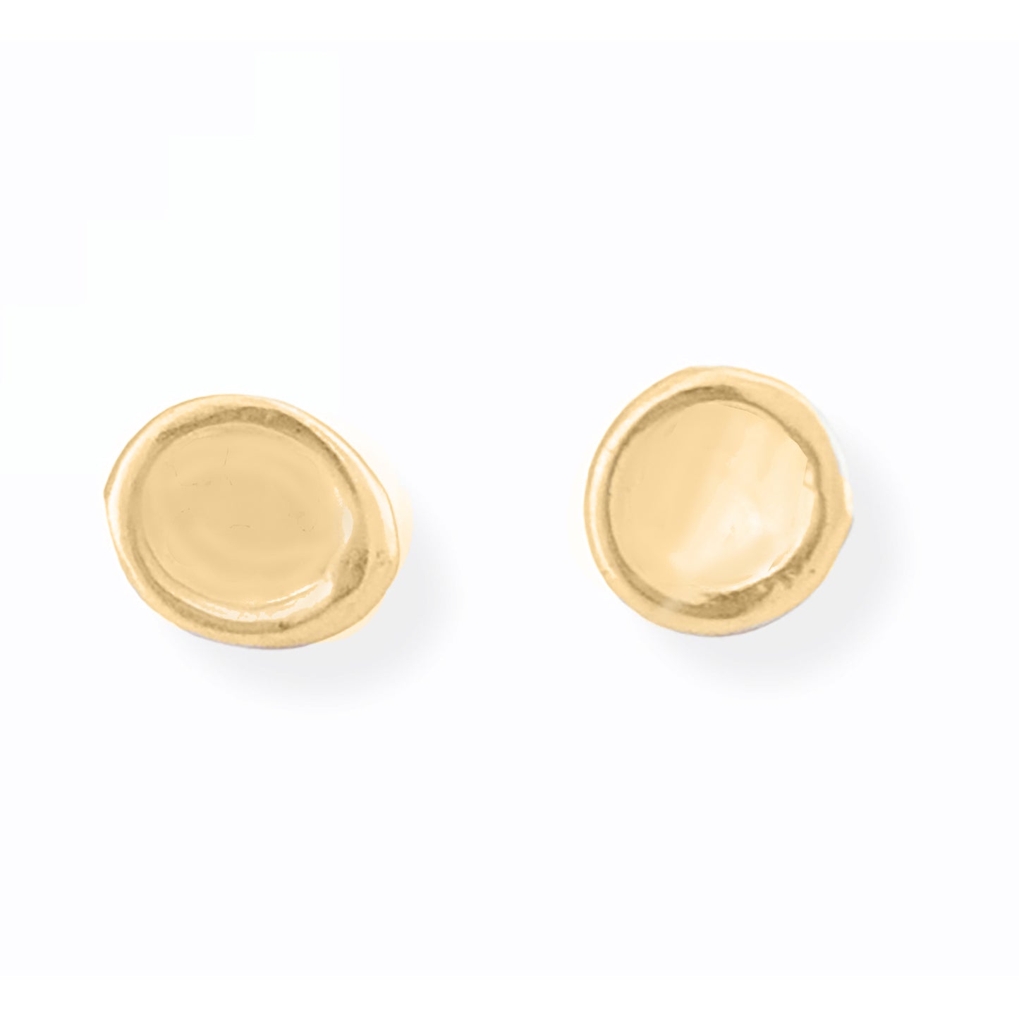 Introducing the "Drop of Colours Studs" from FR | Art Jewellery: a collection of small, round sterling silver earrings with vibrant stones. This set features pairs in an array of shades—two red, one black, one green, one yellow, and one blue—beautifully arranged on a white background.