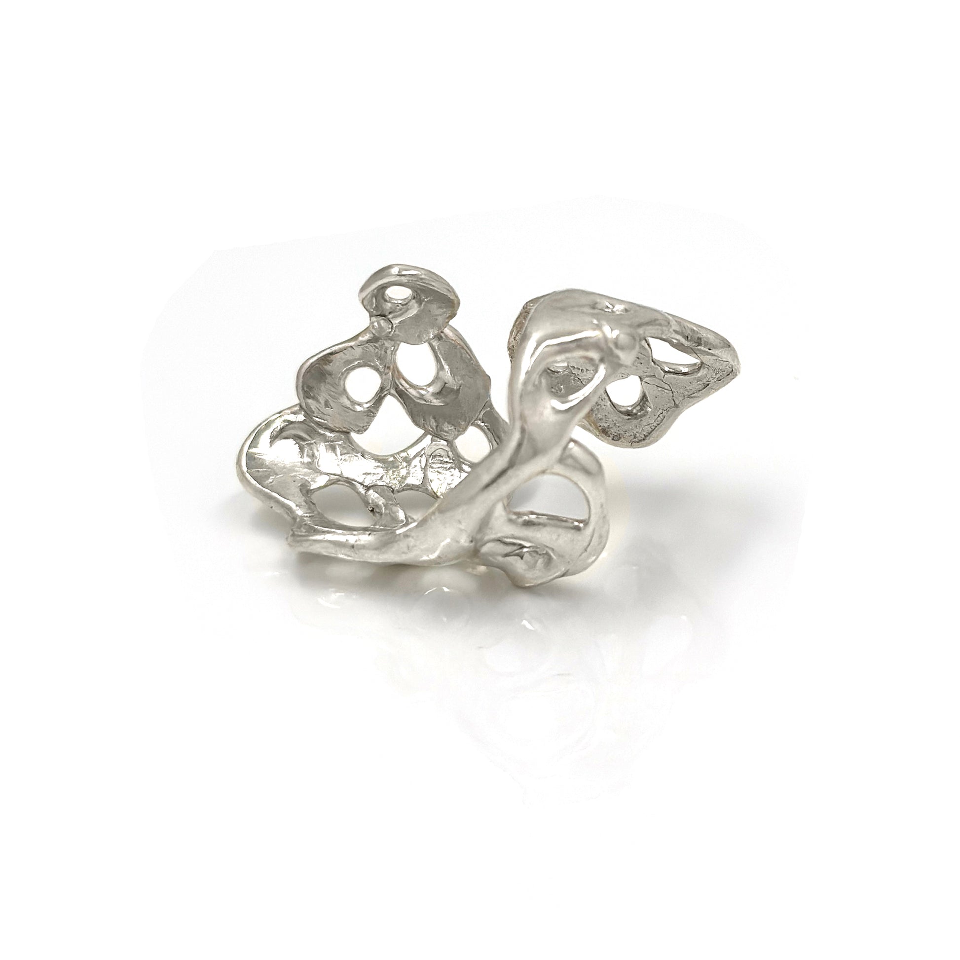 glimpse angle Sterling silver made by Francisca Rendic FR Art Jewellery Sydney Australia