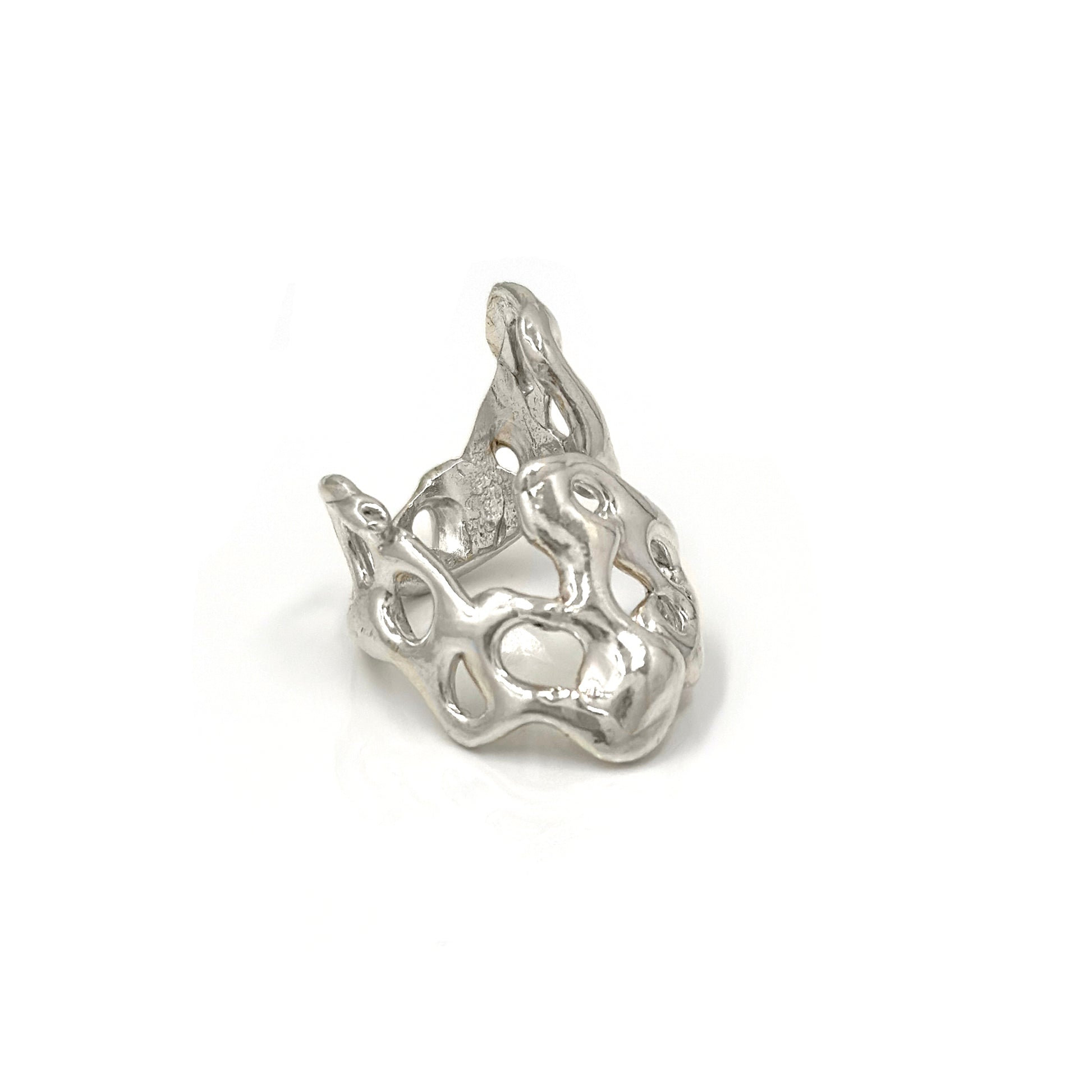glimpse ring another side look Sterling silver made by Francisca Rendic FR Art Jewellery Sydney Australia