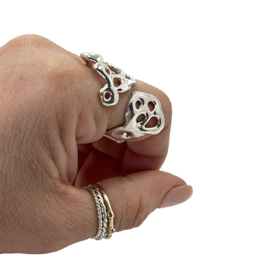 glimpse in hand sterling silver made by Francisca Rendic FR Art Jewellery Sydney Australia